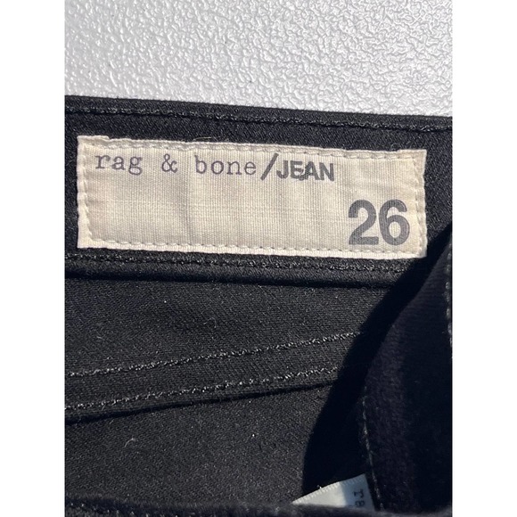 Rag and Bone Zipper Tuxedo Skinny Coal Black Low Rise Jeans - Picture 7 of 8